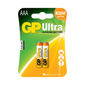 Батарейка щелочная GP LR03 ULTRA ALKALINE 24AU-2CR2 BL-2/20/160